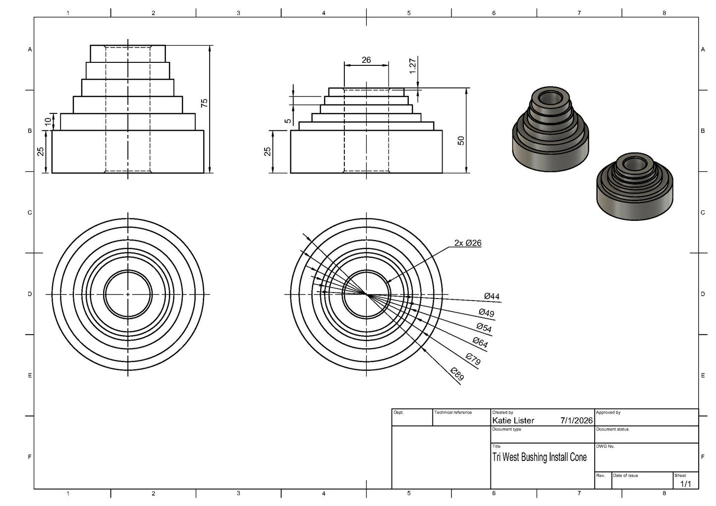Stepped Bushing Driver Cones (Pair)