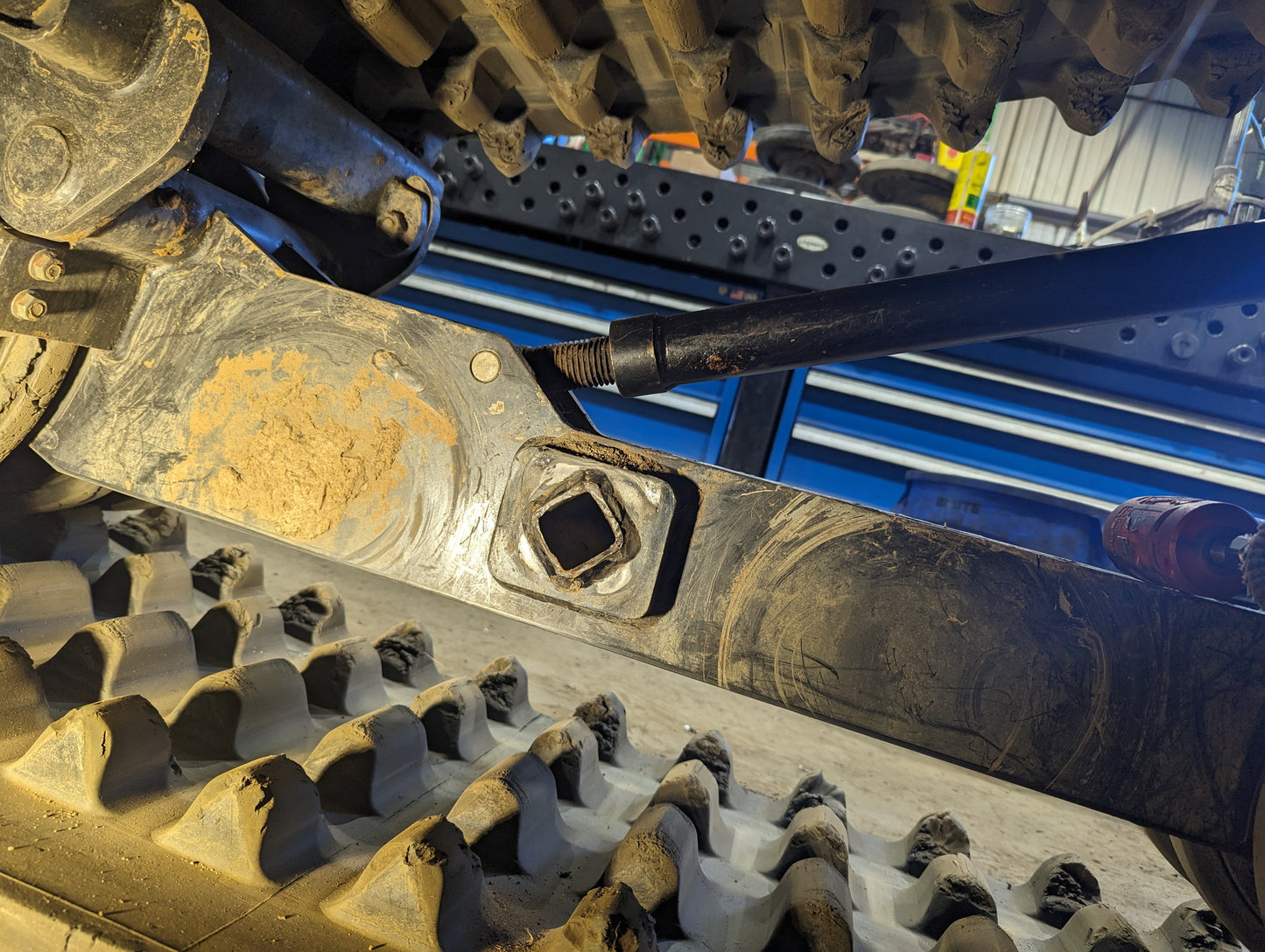 ASV RT135 Track Bogie Wheel Axle Repair