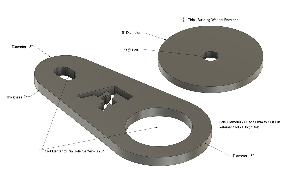 Flag Retainer Pin Retainer Set - Flag and Washer – Apocalypse Fabrication